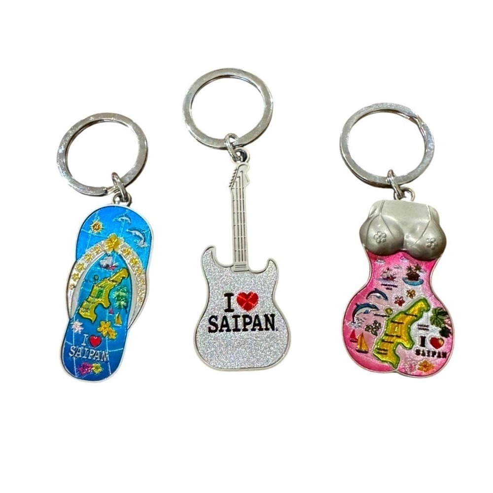 Saipan Island Souvenir Keychain Set of 3‎ ABC Stores Pacific Travel USA